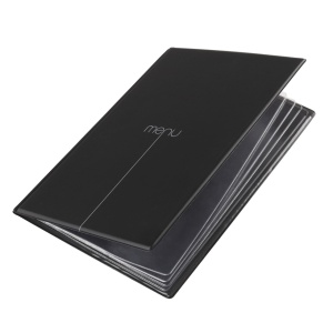 Coperta Meniu A4 PVC Risto Negru – 10 Pagini Vizibile HoReCa