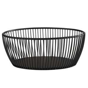 Cos paine metalic, negru, 24x19cm