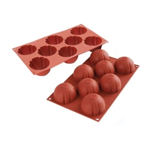 Forma Silikon Silikomart SF159 Dome Sterie – 8 Cavitati x 105 ml