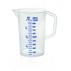 Polypropylene graduated polypropylene mug, 1 litre