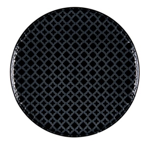 Set 4x Farfurie din portelan de culoare neagra, 26 cm, model Marakesh