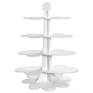 Suport Cloud cu 4 etaje pentru finger food, inaltime 75 cm
