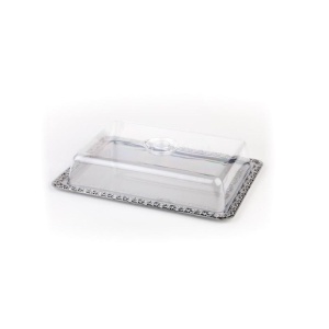 Tava inox cu capac „SCHÖNER ESSEN”, 42 x 31 cm