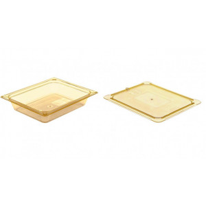 Container GN 1/2-65 mm Amber – Rezistent la +190°C – Cu Capac