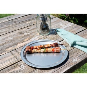 Farfurie inox reciclabil 22 cm – reutilizabila, ideala pentru camping si uz zilnic