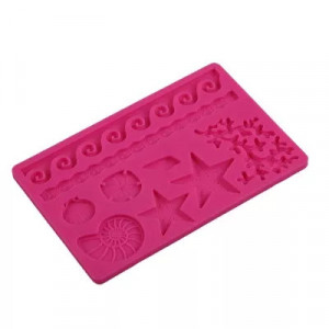 Forma Silicon Decor Fructe de Mare – 19.7x12.6 cm – Ciocolata/Jeleu
