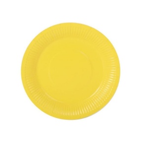 Set 240 Farfurii Carton Galben 20 cm – Biodegradabile – Eco (24x10)