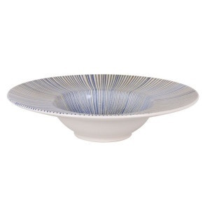 Set 6 Farfurii Paste Stoneware Bari Irys 28 cm – Model Albastru