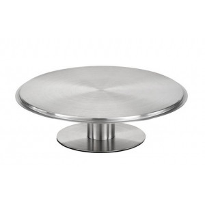 Suport rotativ tort cu picior, inox, 30.5 cm