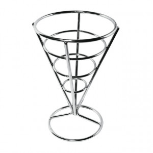 Cos Inox Conic Servire Cartofi Prajiti – 10x15 cm – Horeca