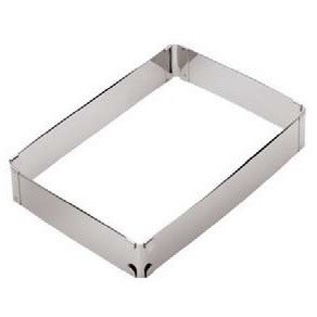 Forma inox reglabila pentru patiserie/cofetarie, 19x28 cm->34x54 cm