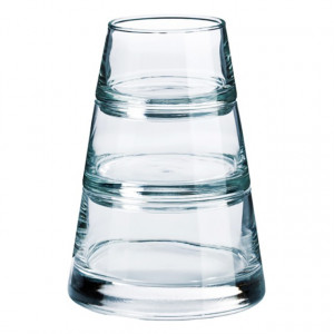 Piramida Vertigo din Sticla - Set 3 Piese Stivuibile, 120ml / 220ml / 350ml