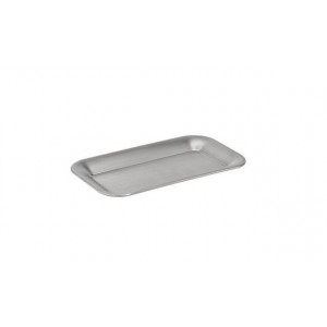 Rectangular stainless steel tray, 20x11 cm