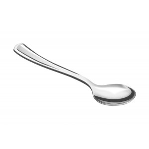 Set 10 linguri masa 17 cm, plastic reutilizabil, culoare argintie