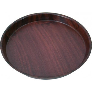 Tava rotunda pentru bar din lemn presat, diam 33 cm