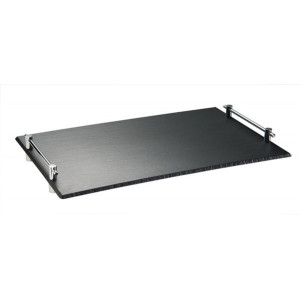 Tava Servire Suprapozabila GN 1/1 "SLATE" – Melamina Neagra – 53x32.5 cm