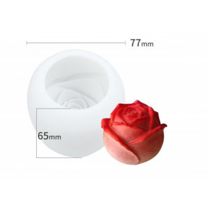 Forma silicon decor trandafir, 120 ml, 77x65 mm