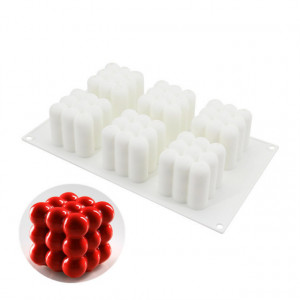 Forma silicon pentru prajitura, 6 Cuburi