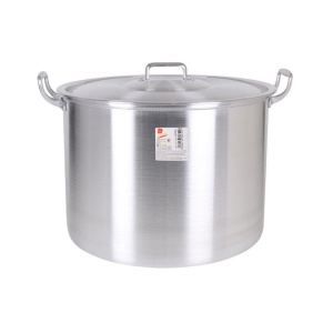 Oala aluminiu cu capac, 40 litri, diametru 40 cm
