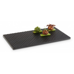 Platou melamina negru, 32.5x17.5 cm