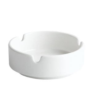 Set 12 Scrumiere Portelan Alb 8.5 cm – Scrumiere Mici Terasa