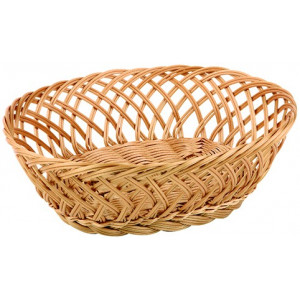 Cos oval impletit din PP 27x20 cm pentru paine sau fructe