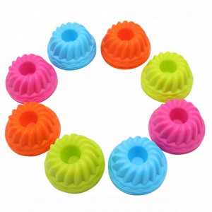 Set 12 Forme Silicon Briose – 4 Culori – Muffins Perfecte