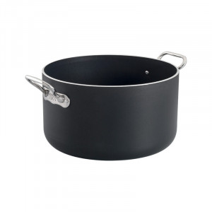 Cratita Agnelli Aluminiu Negru 20 cm – 3.3L – Inductie – Capac