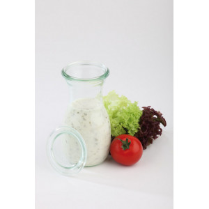 Set of 6 bottles with lid for juice/dressing, 250 ml