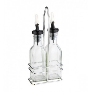 Set oliviera 2 piese cu suport, sticle de 120 ml