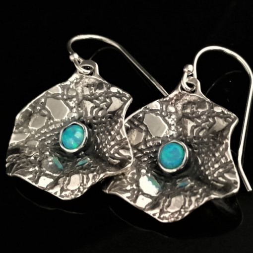 Cercei din argint opal -E5879