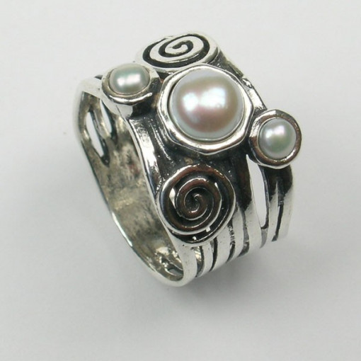 Inel argint cu perla -R4106