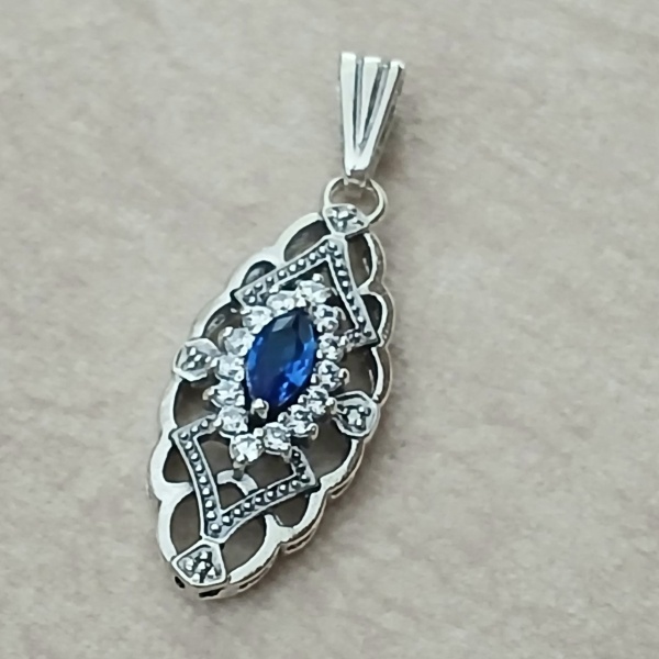 Pandantiv argint blue quartz P3342