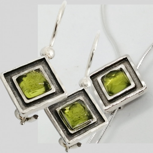 Set argint peridot N1687-E1691B