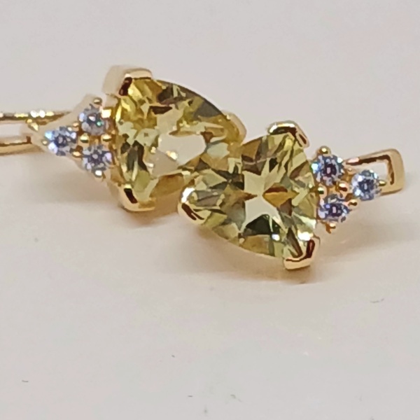 Cercei Sophie -argint placat cu aur -VE014552 lemon topaz