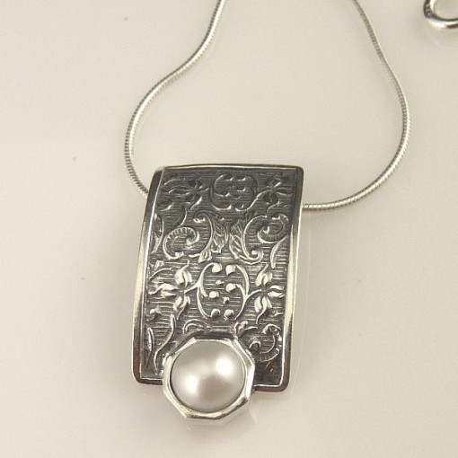 Colier argint si perla - N4270