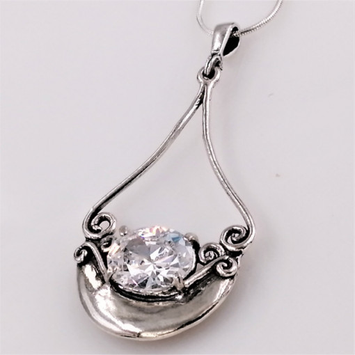 Colier argint -topaz N1021