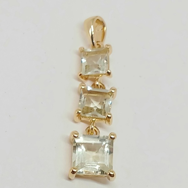 Pandantiv MARA-argint placat cu aur -RGP06902 lemon topaz