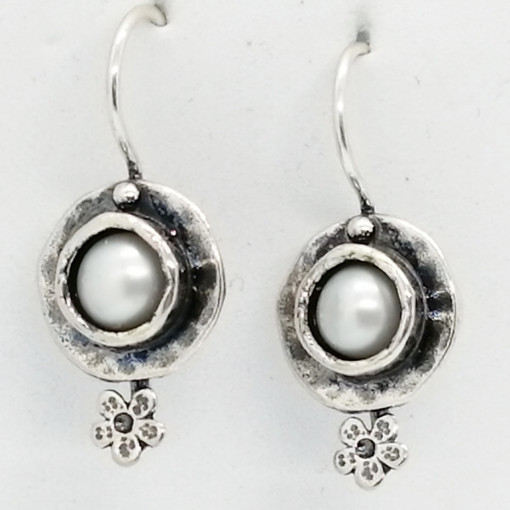 Cercei argint perla E651