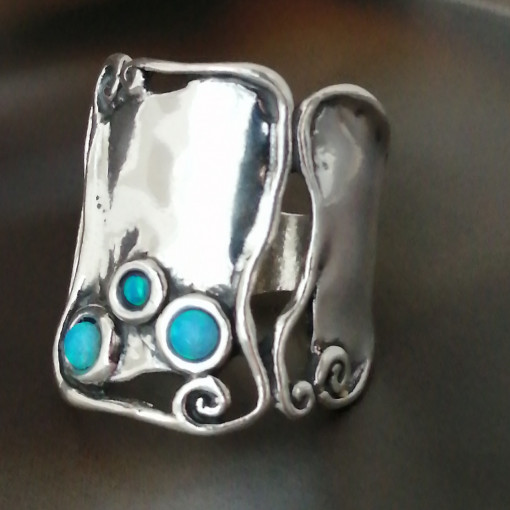 R10439 Inel argint vintage style opal