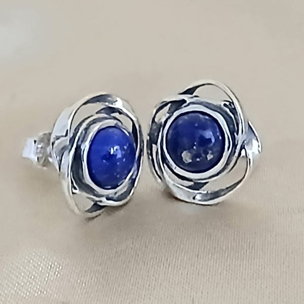 Cercei din argint lapis , prindere surub E7150