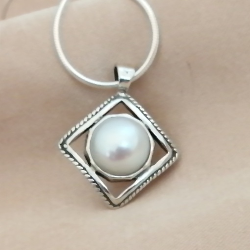 Colier argint perla N3653
