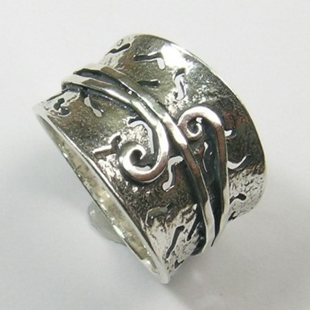 Inel argint lucrat in relief R5160
