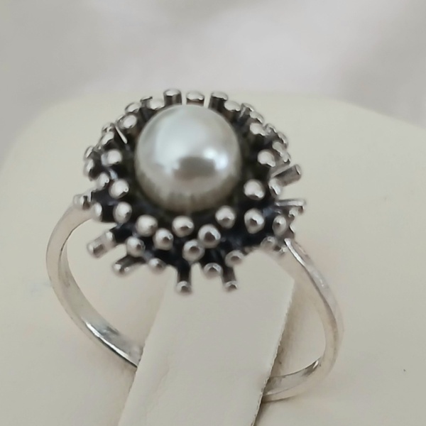 Inel argint perla R3493