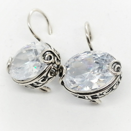 Cercei argint zircon - E1042