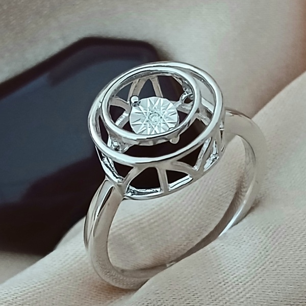 Inel argint -Diamant dansator -RGR038941