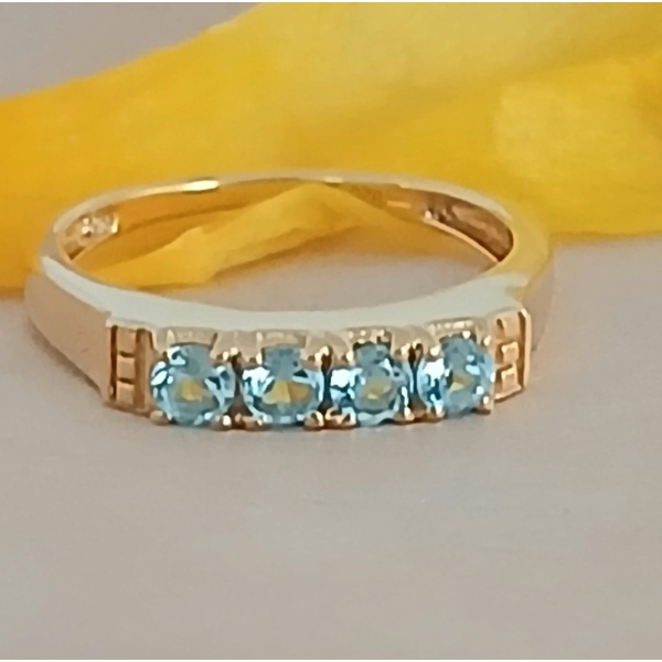 Inel NELA-argint placat cu aur - RGR014756 Topaz