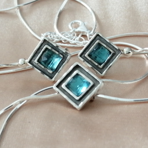 Set argint N1687-E1691B topaz