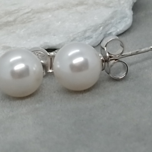 Cercei argint cu surub - bobita perla- ORST1832