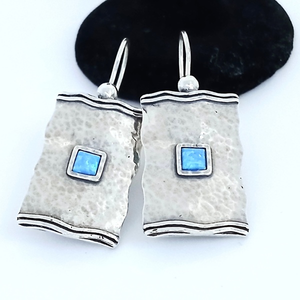 Cercei argint opal E1797-opal